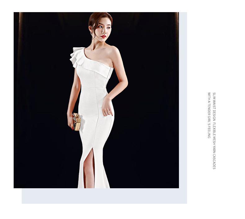 Elegantes Damen-Abendkleid mit asymmetrischem Ein-Schulter-Design - Sexy, figurbetont, Meerjungfrau-Schnitt für Events & Bankette