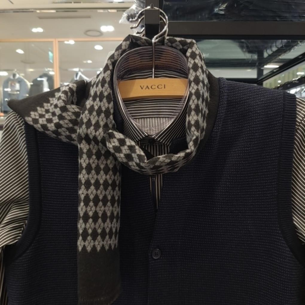 Bachi Warm Mini Petite Argyle Muffler VM1M4BS108K