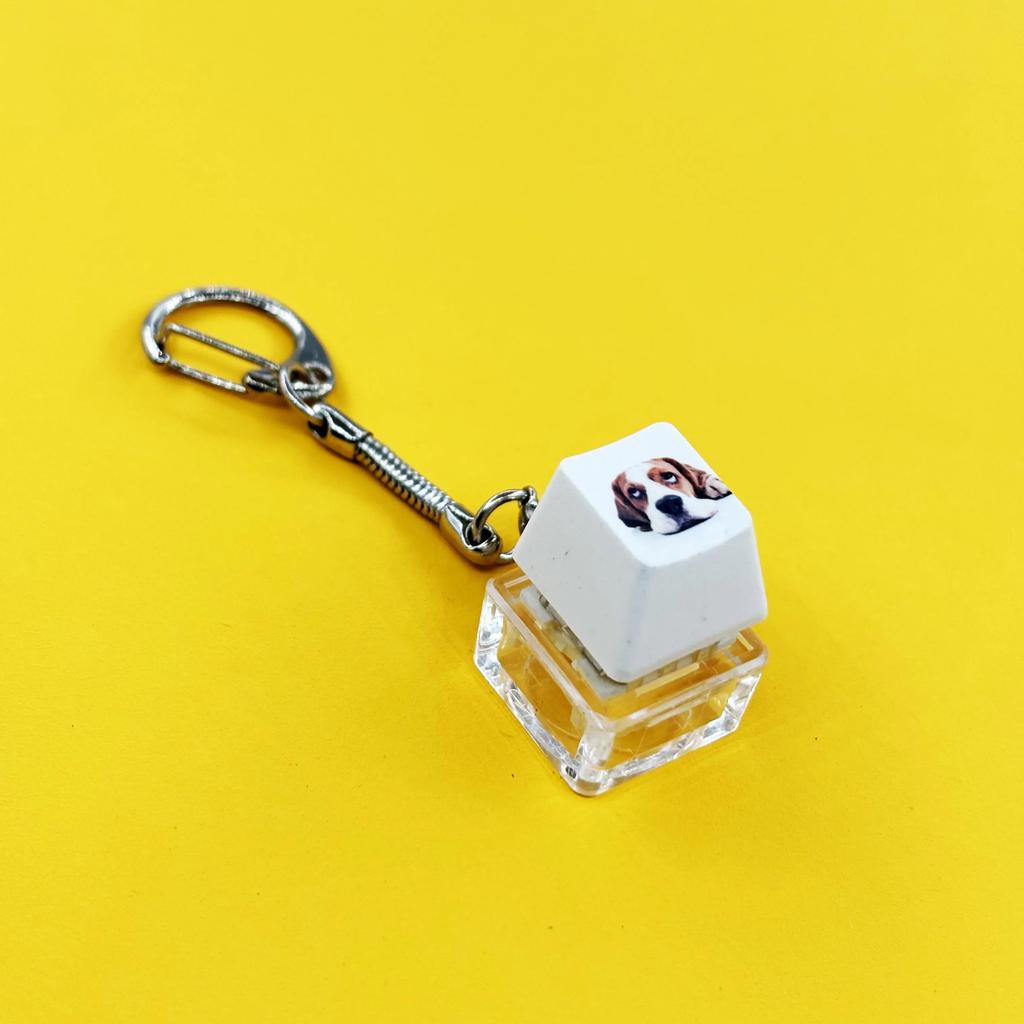 Keyboard Key Toy Party Stress Relief DIY Fidget Button Keycap Fidget Keychain Keyboard Keychain Toys Finger Keyboard