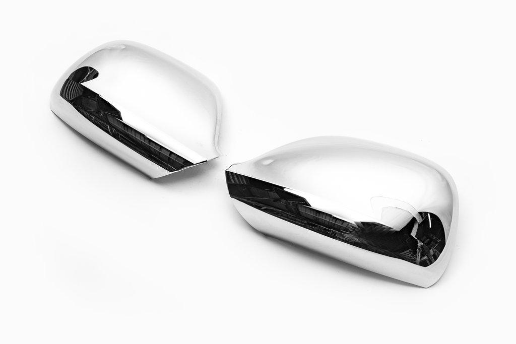 Накладки на зеркала (2 шт, ABS) Carmos - Хромированный пластик для Volkswagen T6