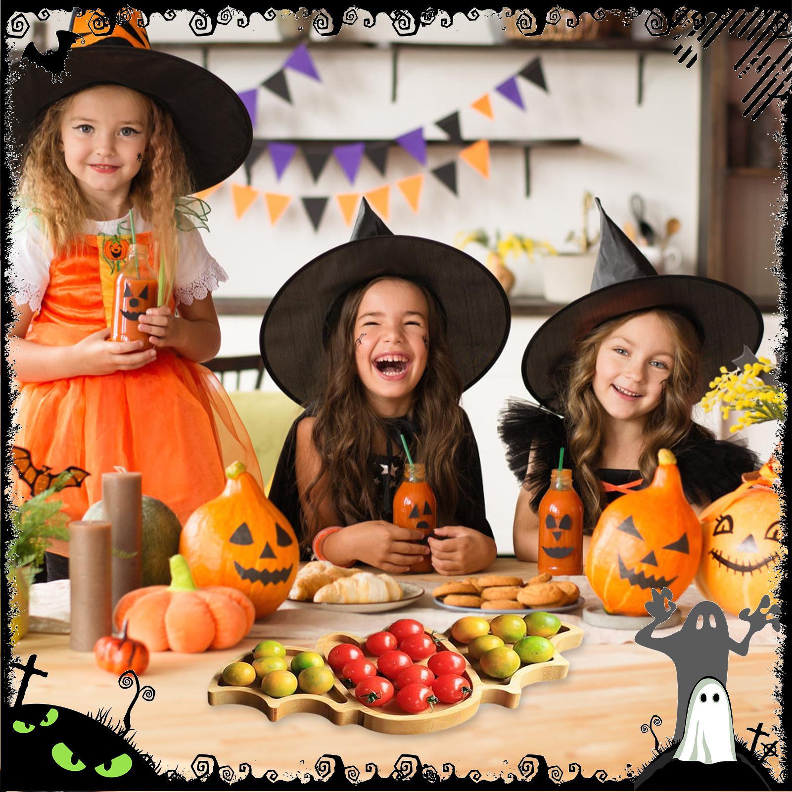 

Food Serving Trays Halloween Bat Serving Board For Charcuterie Portable Food Storage Plate For Seafood Fruits Meats Appetizers CN
