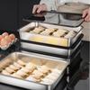 3Pcs Food-Grade Food Storage Tray with Lid Kitchen Serving Plate Containers Barbecue Pan  Picnic