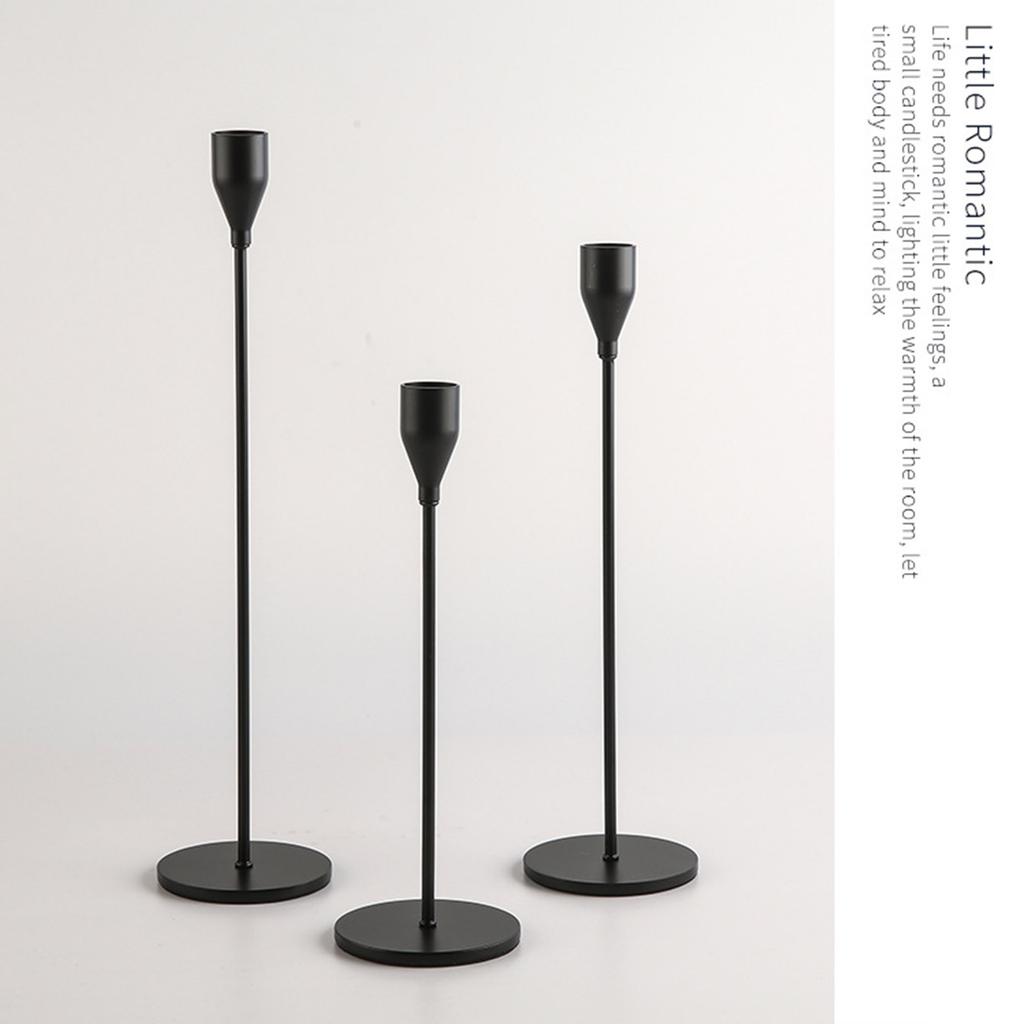 Luxury Metal Candle Holders Set of 3 Pillar Table Centerpiece Candle Holder for Wedding Party Home Office Decoration