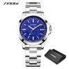 SINOBI Original Design Men's Watches Top Luxury Brand Man's Quartz Wristwatches Best Gifts Clock for Male Stainless Steel Watch