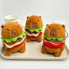 Capybara Hamburger Plüschtier Niedliche Anime Flauschige Puppe Weiches Simulations-Weihnachtsgeschenk für Kinder Mädchen