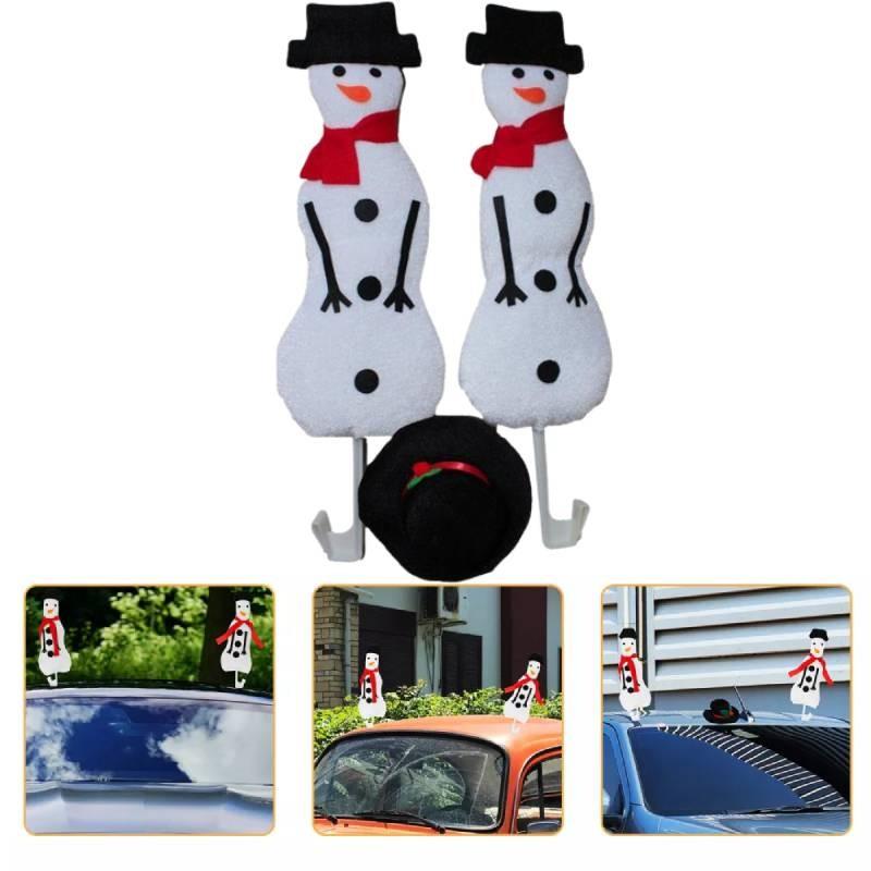 Ornament Snowman Christmas Car Decoration Plush Toy Festivals Xmas Decorate