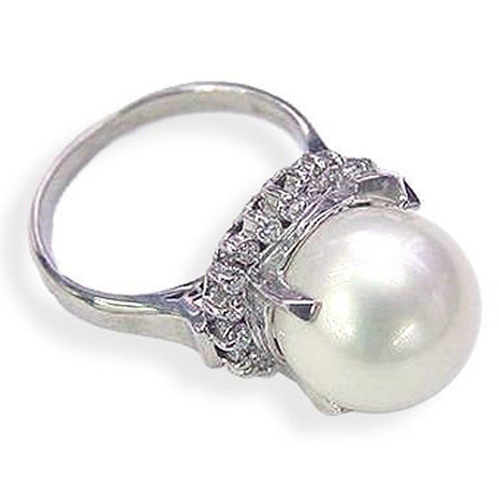 

and My Jewelry South Sea Type Luxury Shell Pearl Ring 11mm White Type in Japan Wrapping [You Box] #7 [Birthstone June] (7) Made [Gift Included]