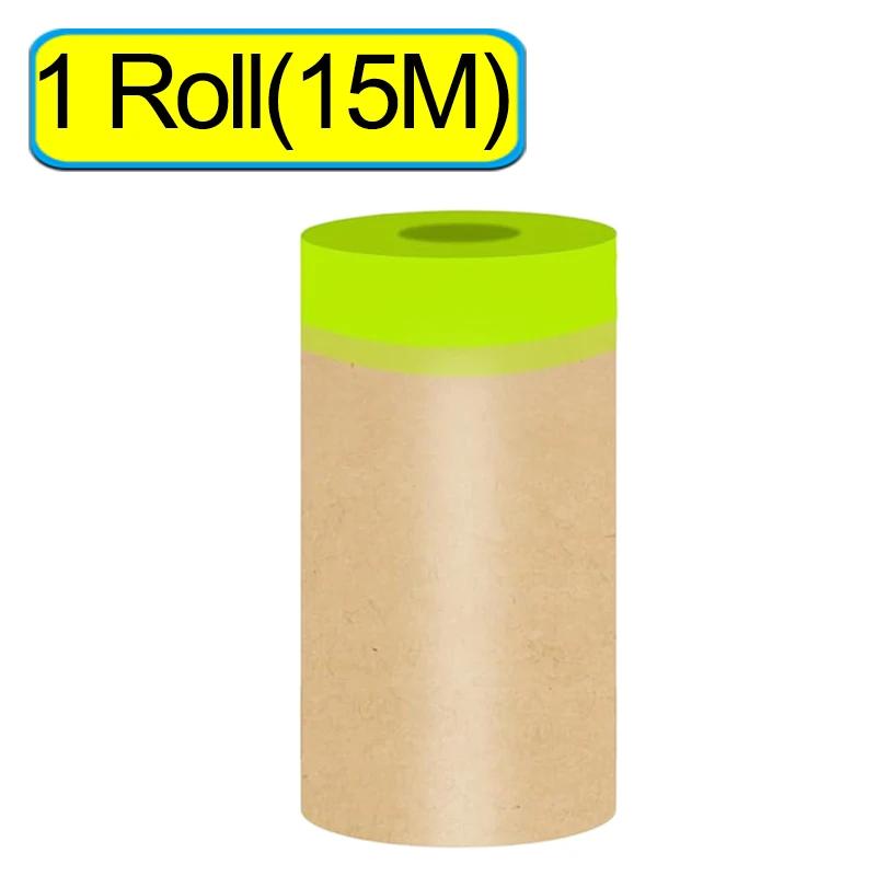 Pre-Taped Masking Film for Automotive Paint Coverage Paint Cabinet Furniture Dust Masking Film Wall Treatment Protective Covers 0.1m