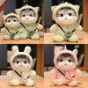Cute Cat Pet Plush Toy Cartoon Change Rabbit Dinosaur Comfort Kid Day Gift Doll