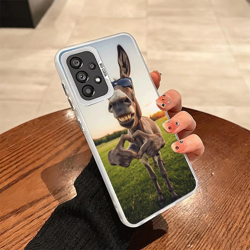 Funny Donkey Animal Shockproof Phone Case for Samsung A17 A16 A15 A14 A37 A57 A36 A56 A26 A35 A55 A25 A34 A54 A24 A13 A23 A33 A5