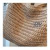 2025 New Style Light Leisure Vacation Straw Tote Bag Fashionable Commuting Large Capacity One-shoulder Beach Women