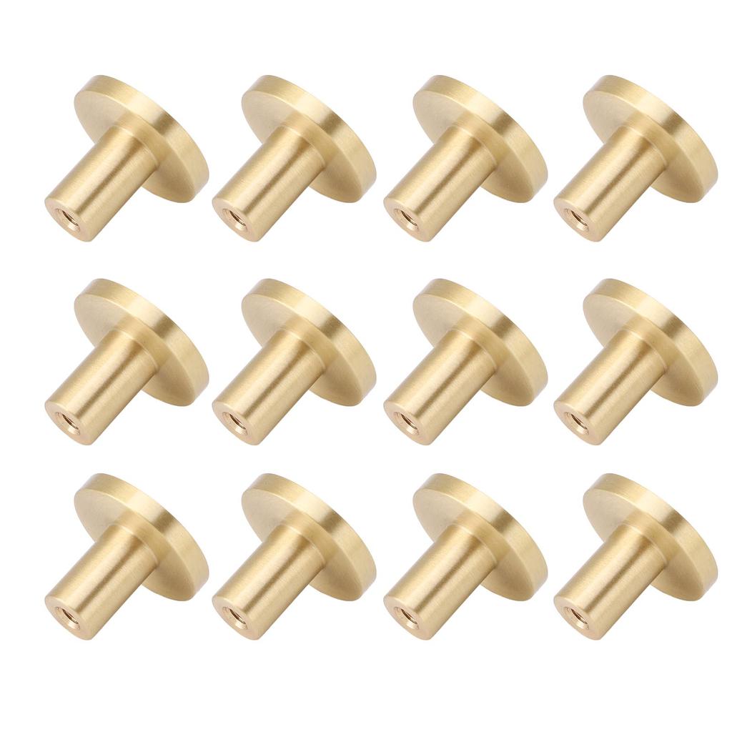 12 Pack Gold Cabinet Knobs Zinc Alloy Drawer Knobs Cabinet Knob Handles Hardware with Screws