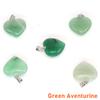 10PC/Set Love Heart Shaped Pendant Natural Stone Rose Quartz Crystal Turquoise Tiger Eye Aventurine Jewelry Making Necklace 20mm