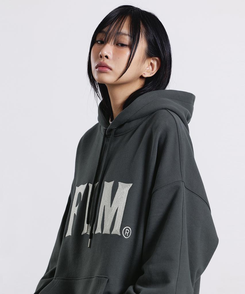 Flm Stitch Logo Hoodie - Charcoal