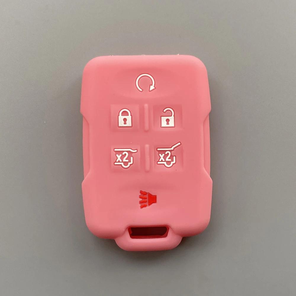 Silicone Car Key Case Cover For Chevrolet Colorado Silverado 1500 2500Hd 3500Hd Gmc Yukon Sierra Canyon Remote Key Protecor