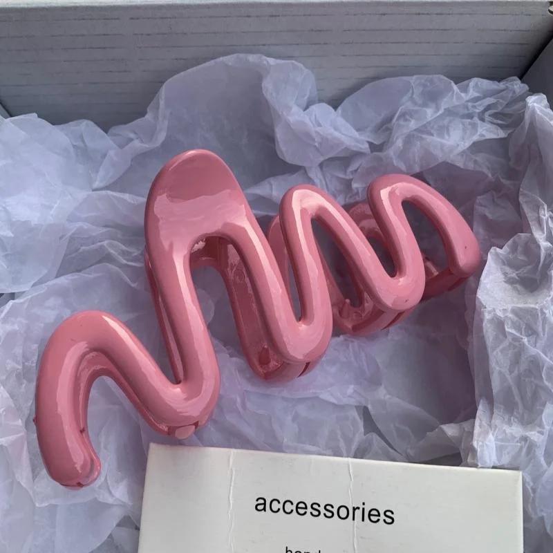 Neue bunte Jelly Wave Haarklammer Haarnadel Frauen Mädchen Modedesign Koreanisch Süß Einfach Unregelmäßig Haarspange Kopfschmuck 2024
