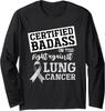 Lung Cancer Warrior Gift Lung Cancer Awareness Long Sleeve Tshirt