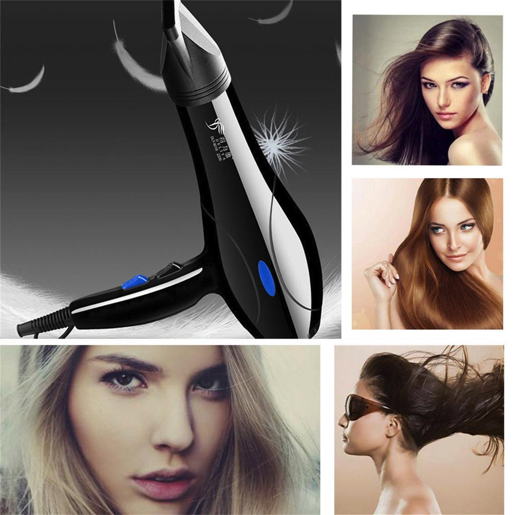 Household Hair Blow Dryer 2200W Black Heat Blower Dryer Beauty Salon Portable Hair Blow