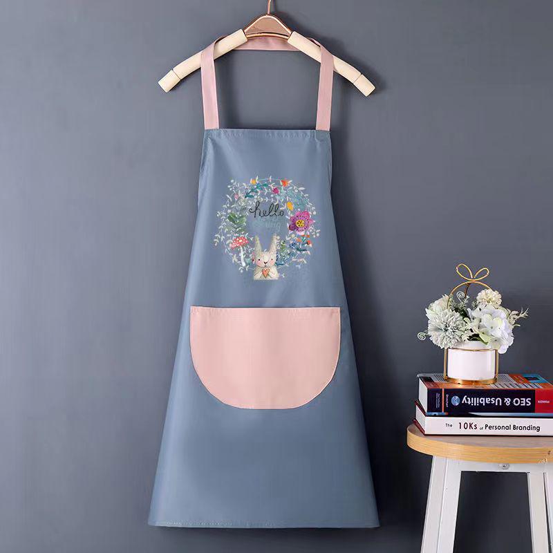 Waterproof Oil-Proof PVC Kitchen Apron with Wipe Hands Feature