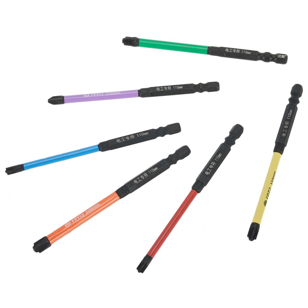 Screwdriver Bits 6 Pcs/set Alloy Steel High Quality