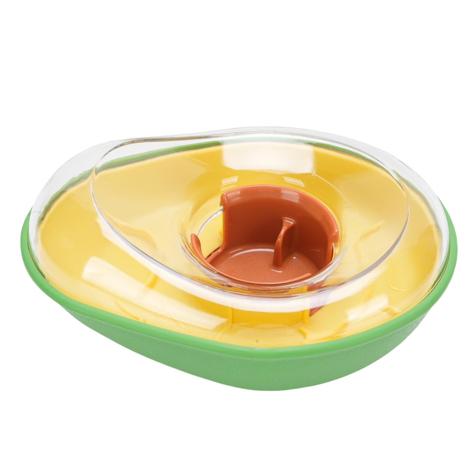 Avocado Pet Feeder Bowl, Pet Feeding Bowl Plastic Dog Feeder Slow Food Dispenser Toy for Dogs Cats