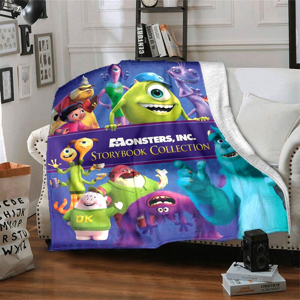 Monsters Inc Storybook Adventures Flanelldecke Super Weich Warm Gemütlich Decke Für Sofa Bett Büro Reisen Ganzjahres Heimdekoration Geschenk