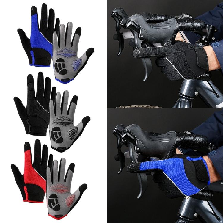 Cycling Gloves Nonsip Silicone Palm with Breathable Shock Absorption Padding For Professional Training And Commuting