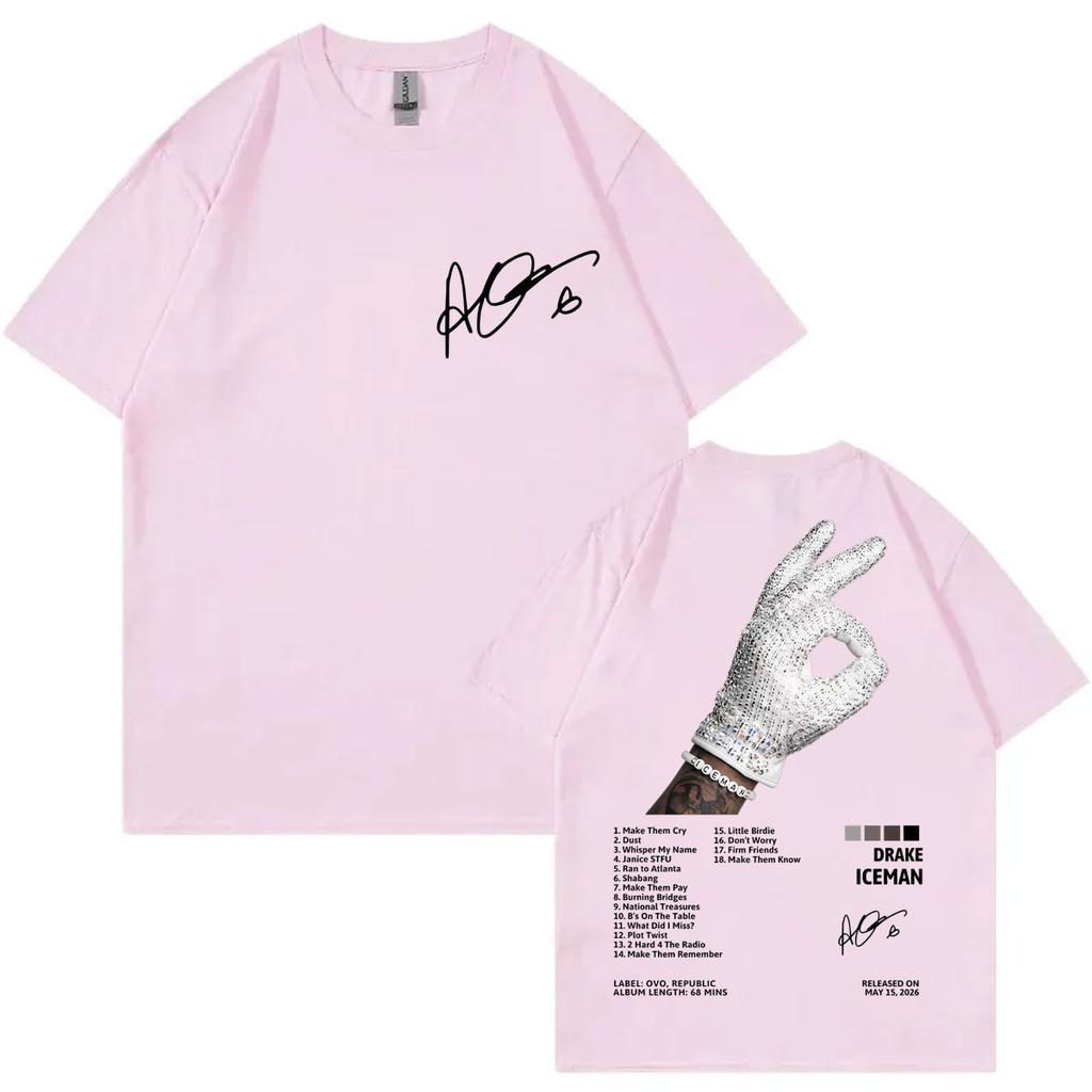 Rapper Drake IceUnisex Album Merch T Shirt Unisex Unisex Clothing Hip Hop Fashion Tshirt Summer Casual Cotton Short Sleeve Tshirts