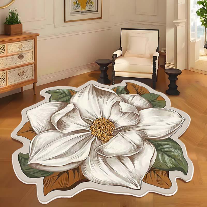 Creative Cartoon Flower Round Rug for Living Room or Bedroom