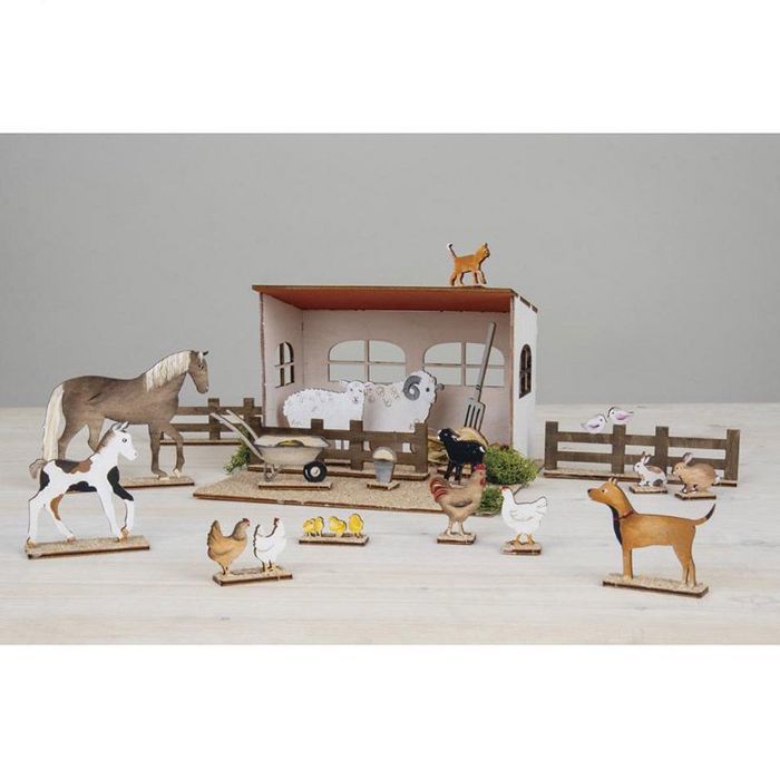 3D Decor Kit Farm FSC Wood 45 Pieces