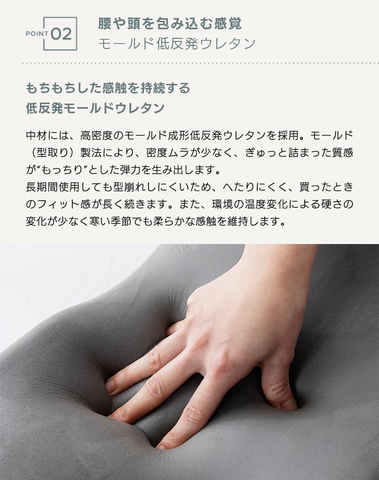 FluffyPlus Memory Foam Molded Neck Pillow (PillowGray) with Carrying Bag, Breathable, Pressure Dispersion, Floating Feeling, Fit, Washable Cover,