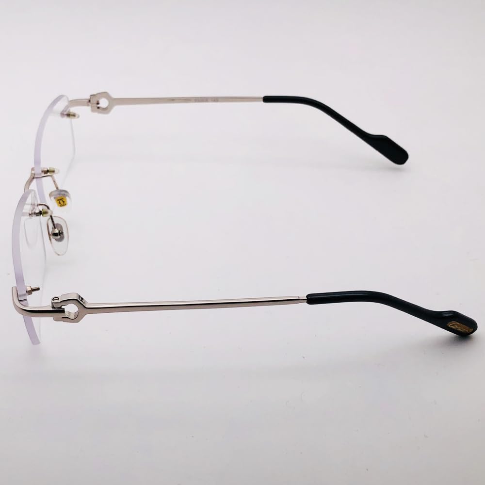 RSINC Okulary bezramkowe Cart Metal Cup Srebrno-Czarny Dla Mężczyzn i Kobiet | CT00450 52-18-140 CART METAL CUP A2 CT00450 52-18-140 Cup Srebrno-Czarny