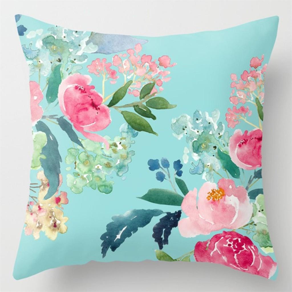 Colorful printed pattern cushion cover for home living room sofa bedroom decoration polyester pillow cover
