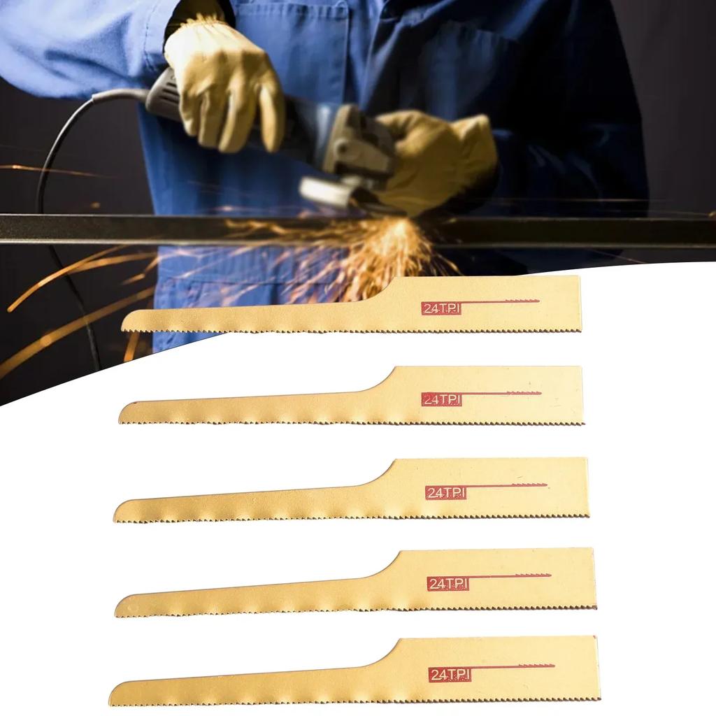 5pcs Pneumatic Small Air Saw Blades 14TPI 18TPI 24TPI 32TPI For Cutting Wood Pieces Fiberglass Plastic Sheet Metals Air Tool
