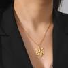 Dawapara Ukrainisches Dreizack-Halskette Tryzub Ukraine Symbol Friedenszeichen Schutz-Amulett Edelstahl Schmuck