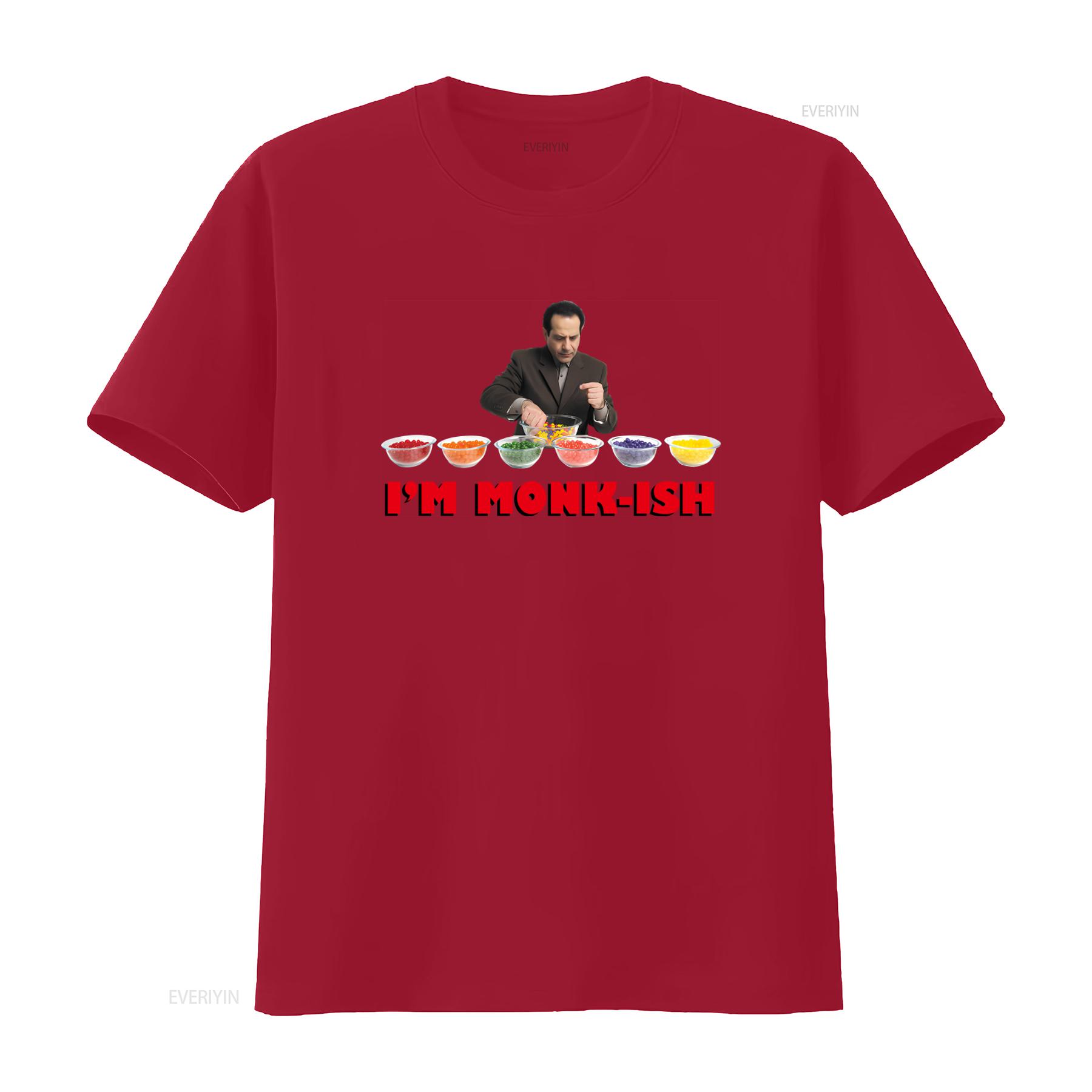 

Monk Im Ish Licensed Classic Tv Show Adrian T Shirt Funny Pattern Cotton For vintage Washed Slightly Soft graphic Breathable S