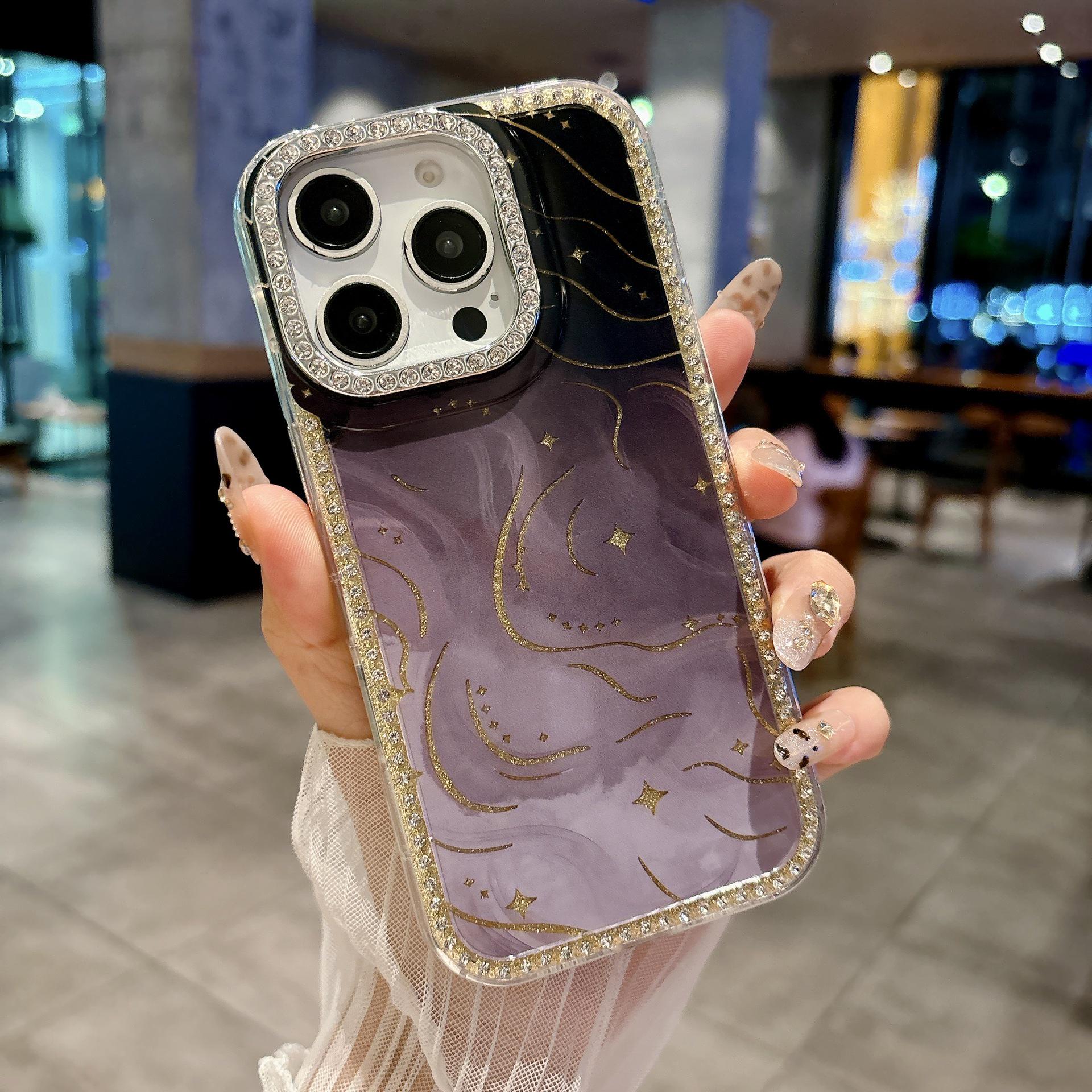 

Pink Gypsophila Rhinestone iPhone 17 Pro Max Case - Korean Style 17 Pro