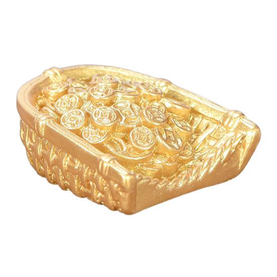 Ornament de lingou de aur imitație de bun augur Afișare pentru mascote din plastic Artizanat Decor pentru acasă