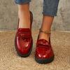 Fashion Women's Fashion Thick Heel Shoes Autumn New Round Head Deep Mouth Butterfly Knot Soft Sole Non-slip Loafers