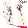 60pcs 400Gsm Watercolor Paper Bookmarks, Blank Labels for Diy Coloring, Pastel, Acrylic & Watercolor Art Projects, Crafts Supplies