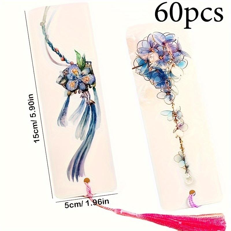 60pcs 400Gsm Watercolor Paper Bookmarks, Blank Labels for Diy Coloring, Pastel, Acrylic & Watercolor Art Projects, Crafts Supplies