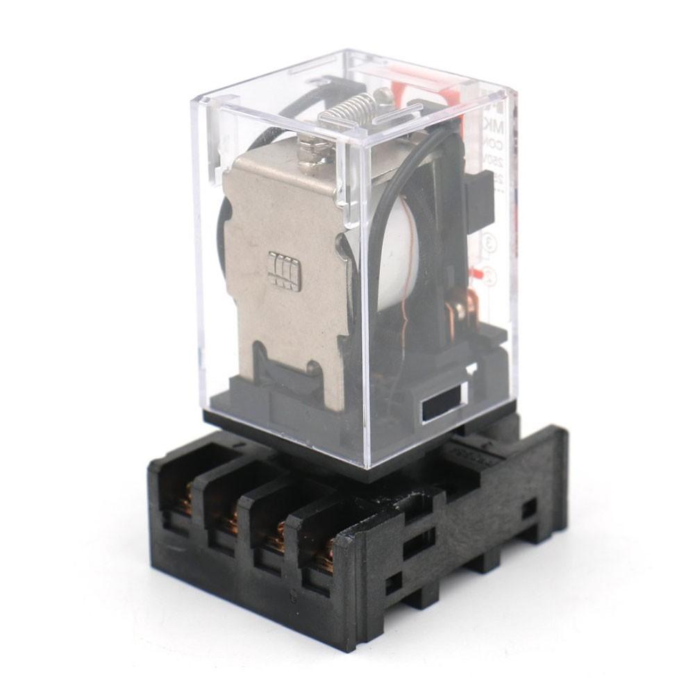 

Versatile MK2PI Power Relay 10A 250V 8 Pin DPDT with PF083A Socket Base DC12V
