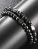 [Bel Cuore] Men's Bracelet with Prayer Beads and Rhinestones