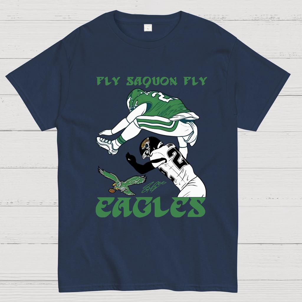 Fly Saquon Fly Eagles Barkley Cotton Summer Casual Cool Loose T-Shirt