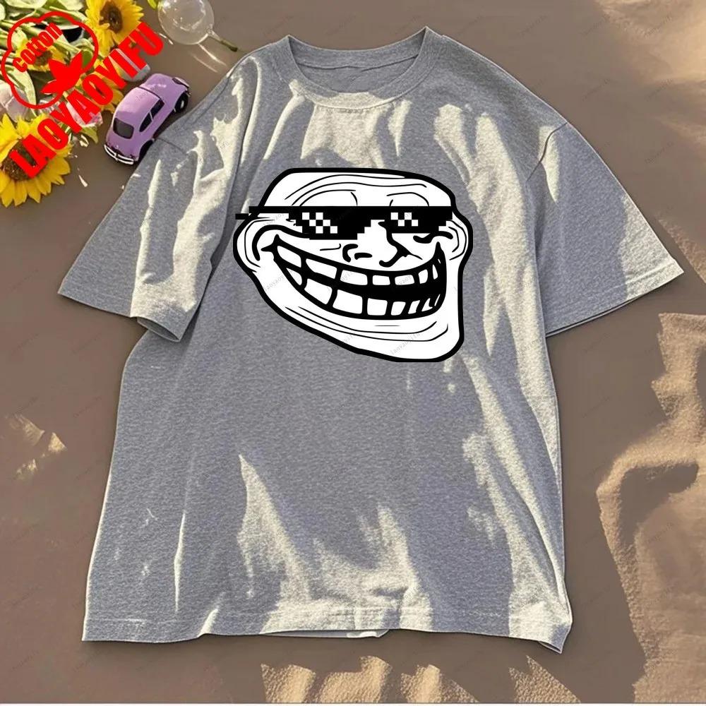 Rage Comic Trollfac Printed T Shirts Funny T Shirt  AnimeCotton Tees Fit Sweatshirt for Daily Wear High Quality Cotton Tops