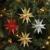 Gold Glitter Star Pendant: 3D Irregular Christmas Tree Ornament