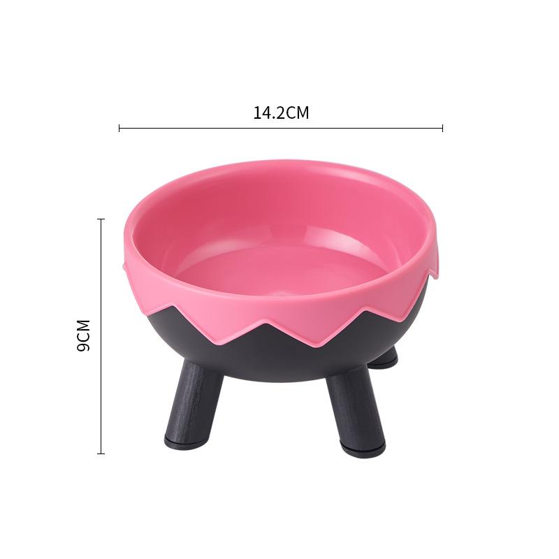 Non-Slip Stainless Steel Pet Bowl - High-Footed Design for Cat & Dog Neck Protection
