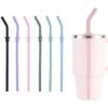 Large Diameter Straw Silicone Straws Reusable Press In Straw Drinking Straws  for HydroflaskTumbler