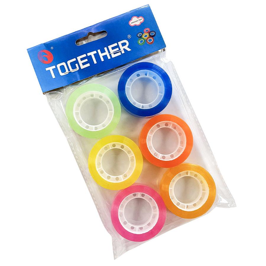 

5 pcs Cute Transparent Colorful Mini Tape Set School Supplies Art Craft Kit for Kids Wholesale 20m*1.5cm 6pcs(6 colors)
