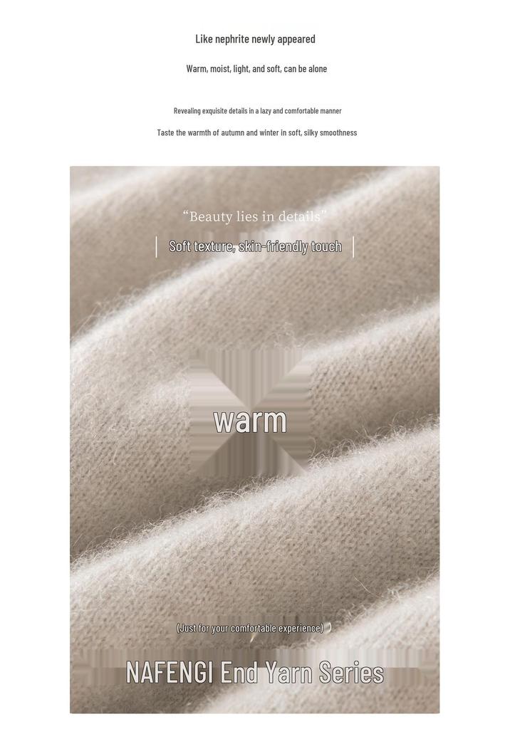 Lekasha Women's Soft Cashmere Round Neck Wool Knit Sweater